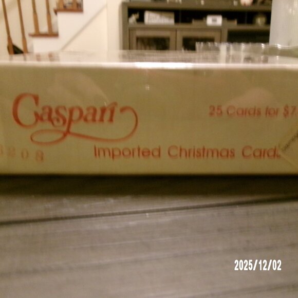 24 Caspari CHRISTMAS Cards Vintage Best Wishes 2 BIRDS KOIZUMI TSUCHOKA #16208 - Picture 4 of 6